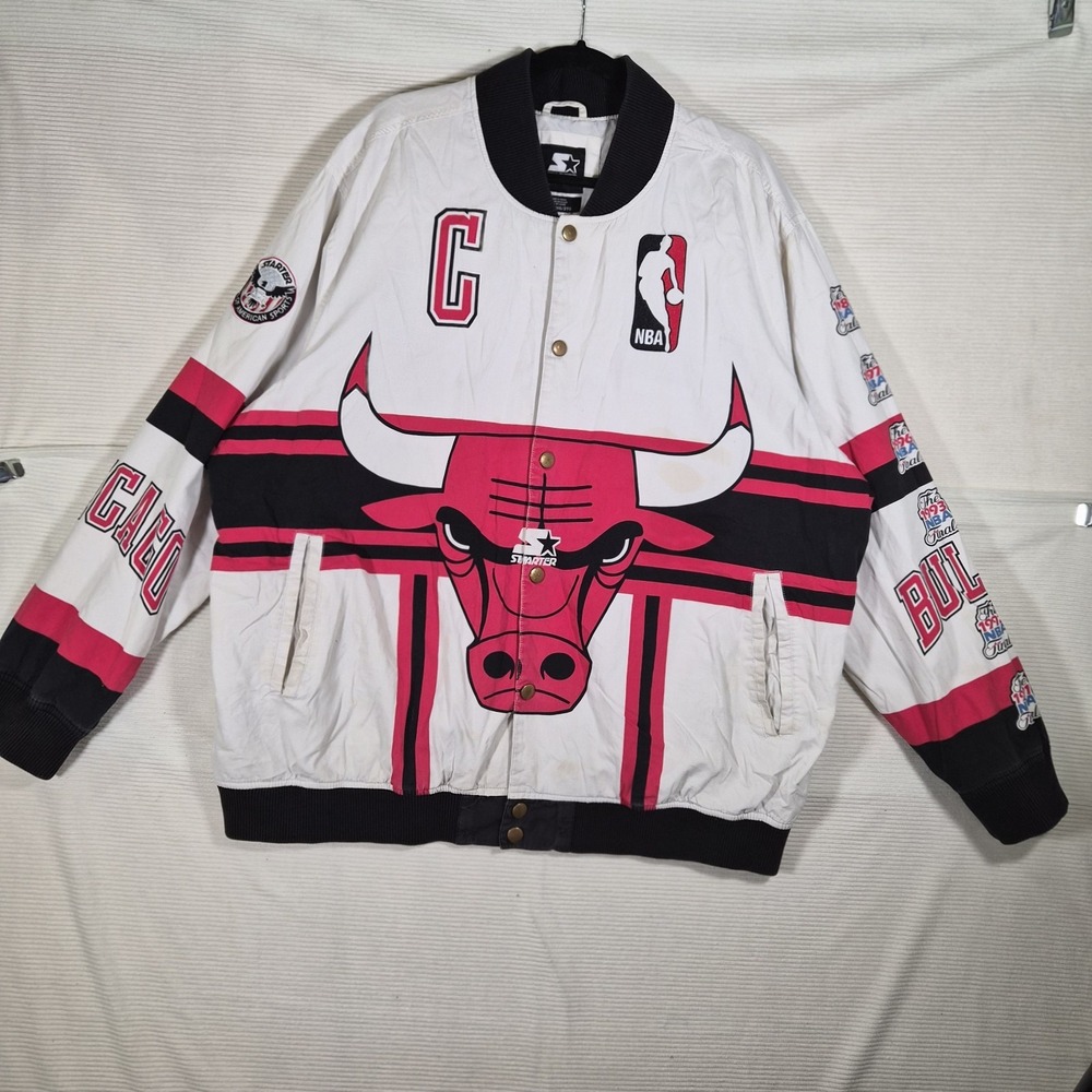 Vintage‎ Starter Chicago Bulls World Champions NBA Satin Jacket Men's 3XL
